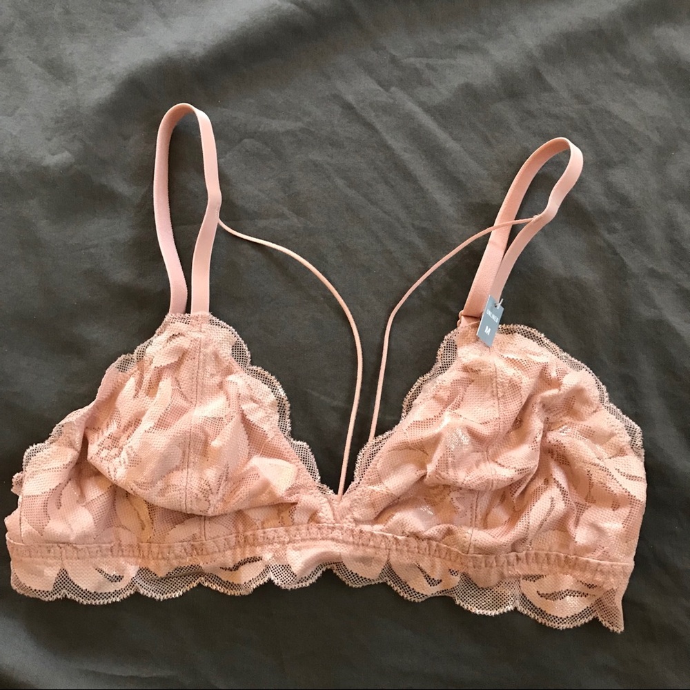 Vs Pink - Lace Bralette w/Strappy Front